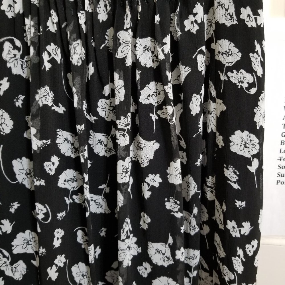 Kimchi Blue dress Small floral print maxi 90's style sleeveless lined chiffon UO - Picture 5 of 11